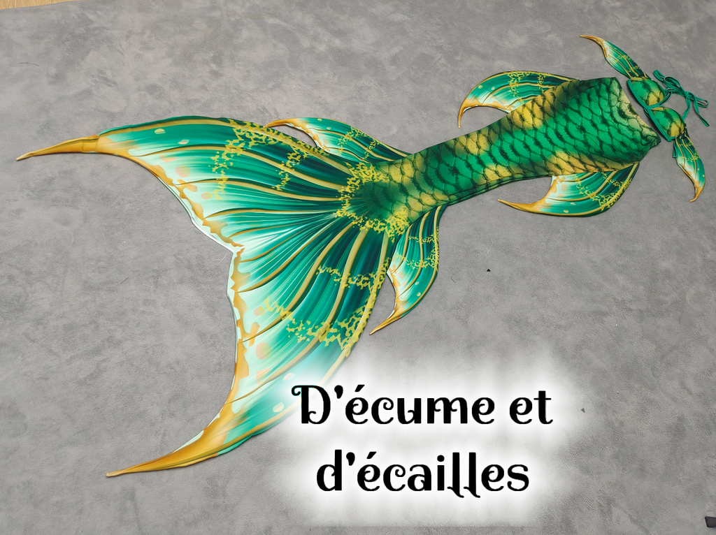 Queue de sirène "Âme Celte" verte