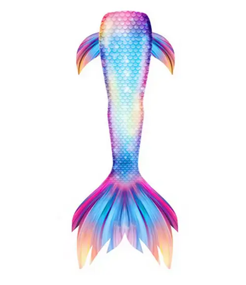 Queue de sirène rayonnement multicolore