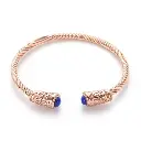 Bracelet gravé avec œil de chat bleu