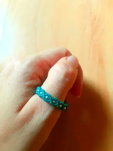 Bague entrelacs vert