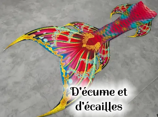 Queue de sirène "Âme Celte" rouge