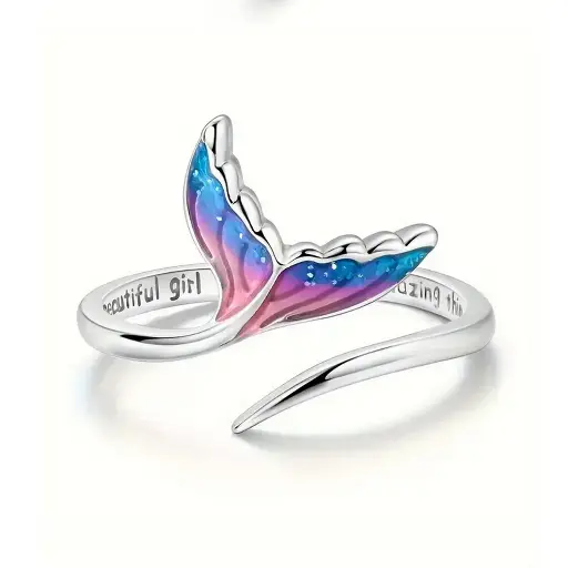 Bague nageoire colorée